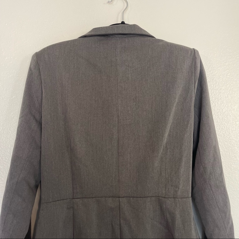 New Nasty Gal Strappy Waist Detail Cut Out Blazer Dress Size 10 Charcoal - Picture 8 of 13